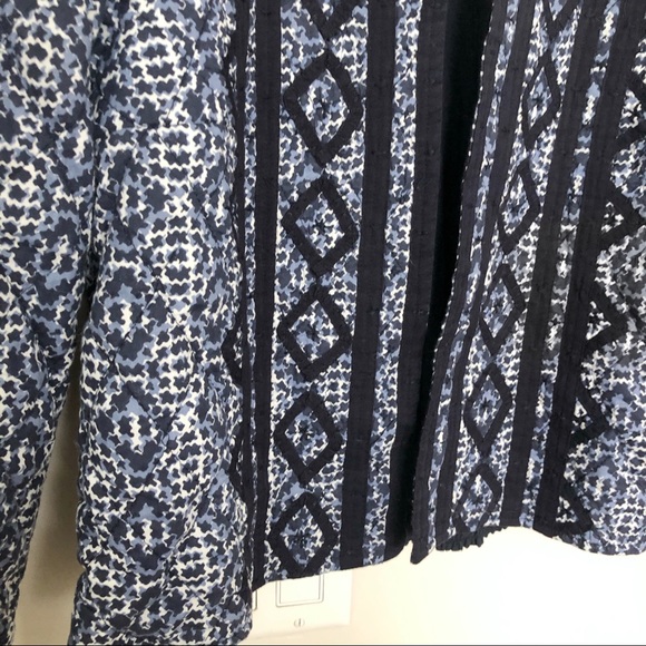 Mango MNG Suit Quilted Embellished Blue Jacket - Picture 4 of 7